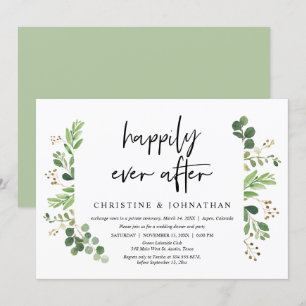 Convites Casamento às escondidas, Jantar Felizes para Sempr