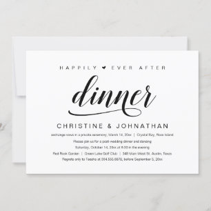 Convites Casamento às Escuras, Jantar Felizes para Sempre