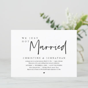 Convites Casamento às pressas, acabamos de nos casar