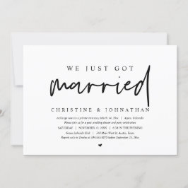 Convites Casamento às Pressas, Acabamos de nos Casar Convit