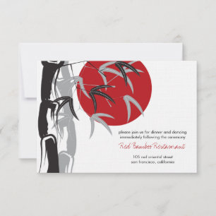 Convites Casamento Asiático do Jardim do Sol Oriental Zen B