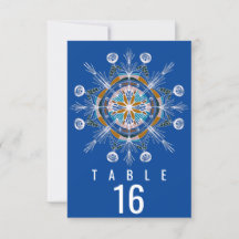 Casamento Assentos Azul Mostarda Mandala Boêmio
