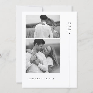 Convites Casamento Atemporal em Preto e Branco com Foto Mod