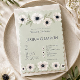 Convites Casamento Atemporal Sage Pastel Azul Íris