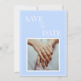 Convites Casamento Azul Costeiro Save the Date – Elegante