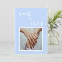 Convites Casamento Azul Costeiro Save the Date – Elegante