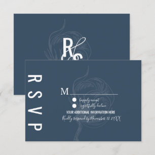 Convites Casamento Azul Da Fábrica De Algodão Botânico