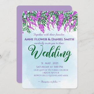 Convites Casamento Azul de Jacaranda Sky