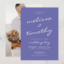 Casamento Azul de Periwinkle com Script Minimalist
