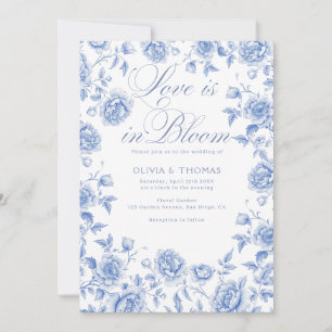 Convites Casamento azul e branco elegante no estilo chinois