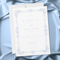 Casamento Azul Empoeirado Barroco Vintage Elegante
