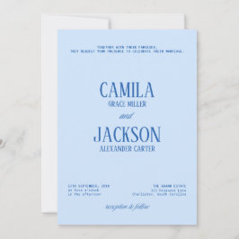 Convites Casamento Azul Frio 