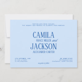 Convites Casamento Azul Frio 