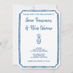 Convites Casamento azul italiano La Dolce Vita
