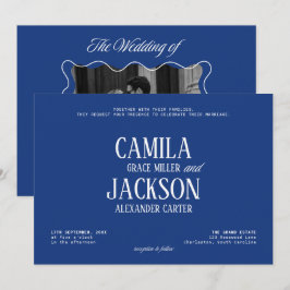 Convites Casamento Azul Marinho 