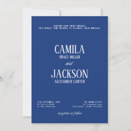 Convites Casamento Azul Marinho 