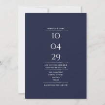 Casamento Azul-Marinho Minimalista Moderno