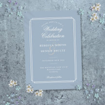 Casamento Azul Poeira Clássico Art Déco