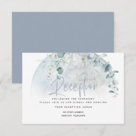 Convites Casamento | Azul poeirento sobre a lua apaixonada