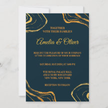 Casamento Azul Real e Dourado Elegante