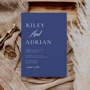 Convites Casamento Azul RILEY Cobalt