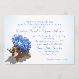Convites Casamento Azul Seashore Hydrangea