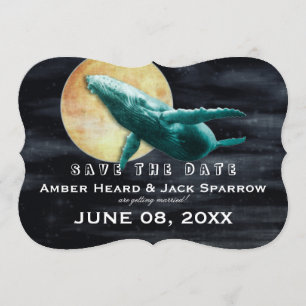 Convites Casamento Baleia Voando para a Lua Save the Date