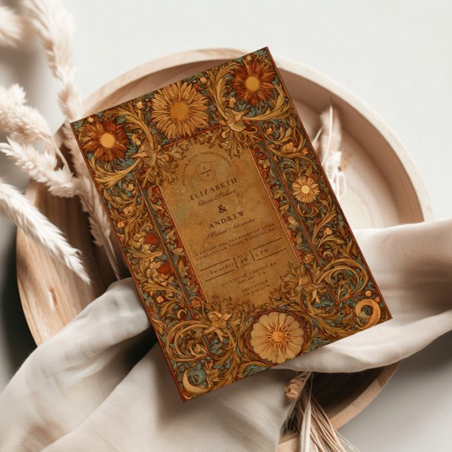 Convites Casamento Barroco Celestial Místico (Criador carregado)