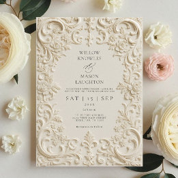 Convites Casamento Barroco Elegante
