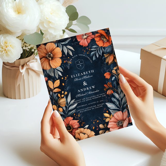 Convites Casamento Barroco Jardim de Meia-Noite (Criador carregado)