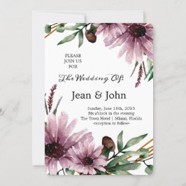 Convites Casamento Bela Flores Violetas