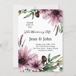 Convites Casamento Bela Flores Violetas