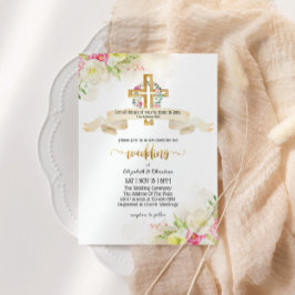 Convites Casamento Bela Igreja de Citação Cristã