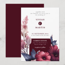Casamento belo de Borgonha e Magnolia Rosa Esmagad