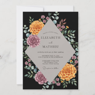 Convites Casamento Black Ochre Dahlia