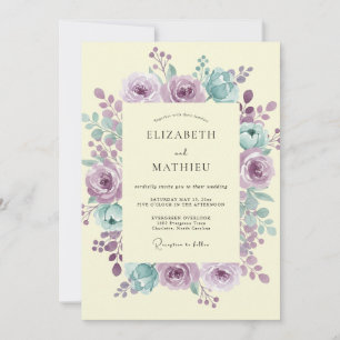 Convites Casamento Bloom Creme Mauve