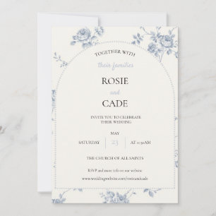 Convites Casamento Blue Rose 