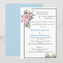 Casamento Blush Blue Floral