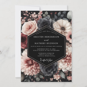 Convites Casamento Blush Noir Chiaroscuro