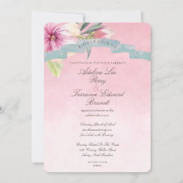 Convites Casamento Blush Pink e Dusty Blue Magnolia2
