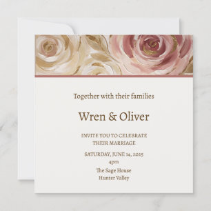 Convites Casamento Blush Rose
