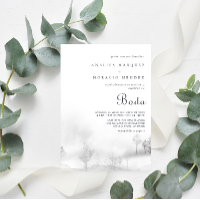 Casamento Boda Forest na Montanha de inverno