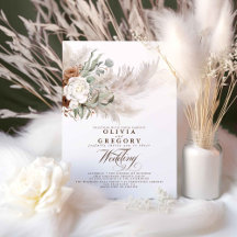 Casamento Boêmia de Flores Terrenas e Pampas Grass