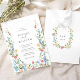 Convites Casamento Boêmia de Watercolor Meadow Wildflower