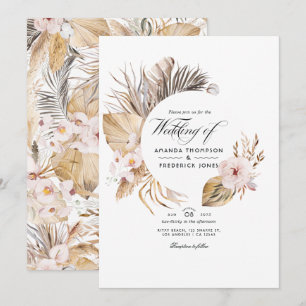 Convites Casamento Boêmio em Aquarela