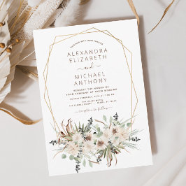Convites Casamento Bohemian Boho Eucalyptus Grass