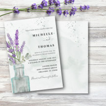 Casamento Boho Aquarela Eucalipto e Lavanda