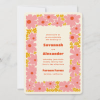 Casamento Boho Blooms, cor-de-rosa e laranja