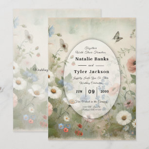 Convites Casamento Boho Blooms e Vintage Vows