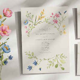 Convites Casamento Boho com Flores Silvestres